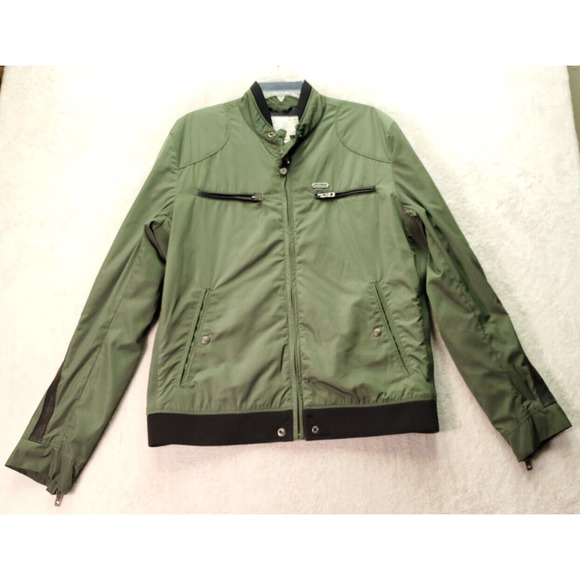 Diesel Jacket Womens Size 2XL Green Polyester Long Sleeve Logo Full Zipper‎ EUC - Picture 1 of 16